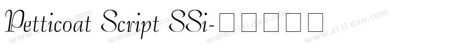 Petticoat Script SSi字体转换